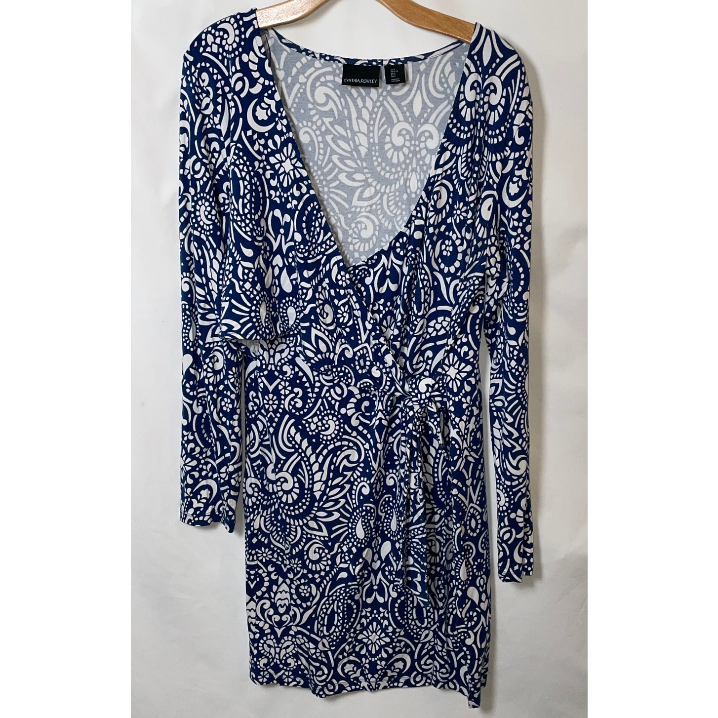 Cynthia Rowley Wrap Dress - Women's Size L - Paisley Pattern
